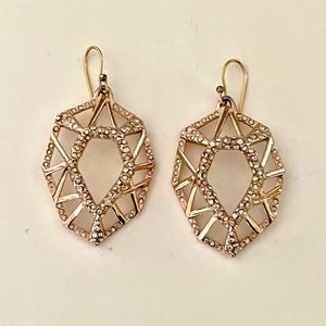 Alexis Bittar Rose Gold Crystal Earrings